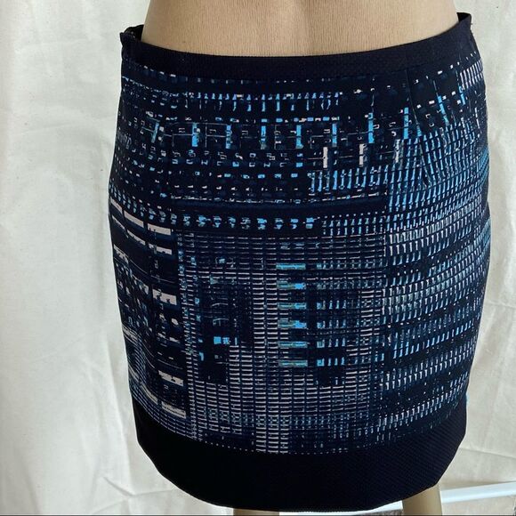 Mexx black all over print mini skirt sz 6 - Picture 4 of 8